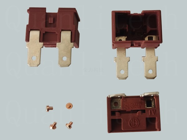 按鈕開關鉚點折彎機樣品圖